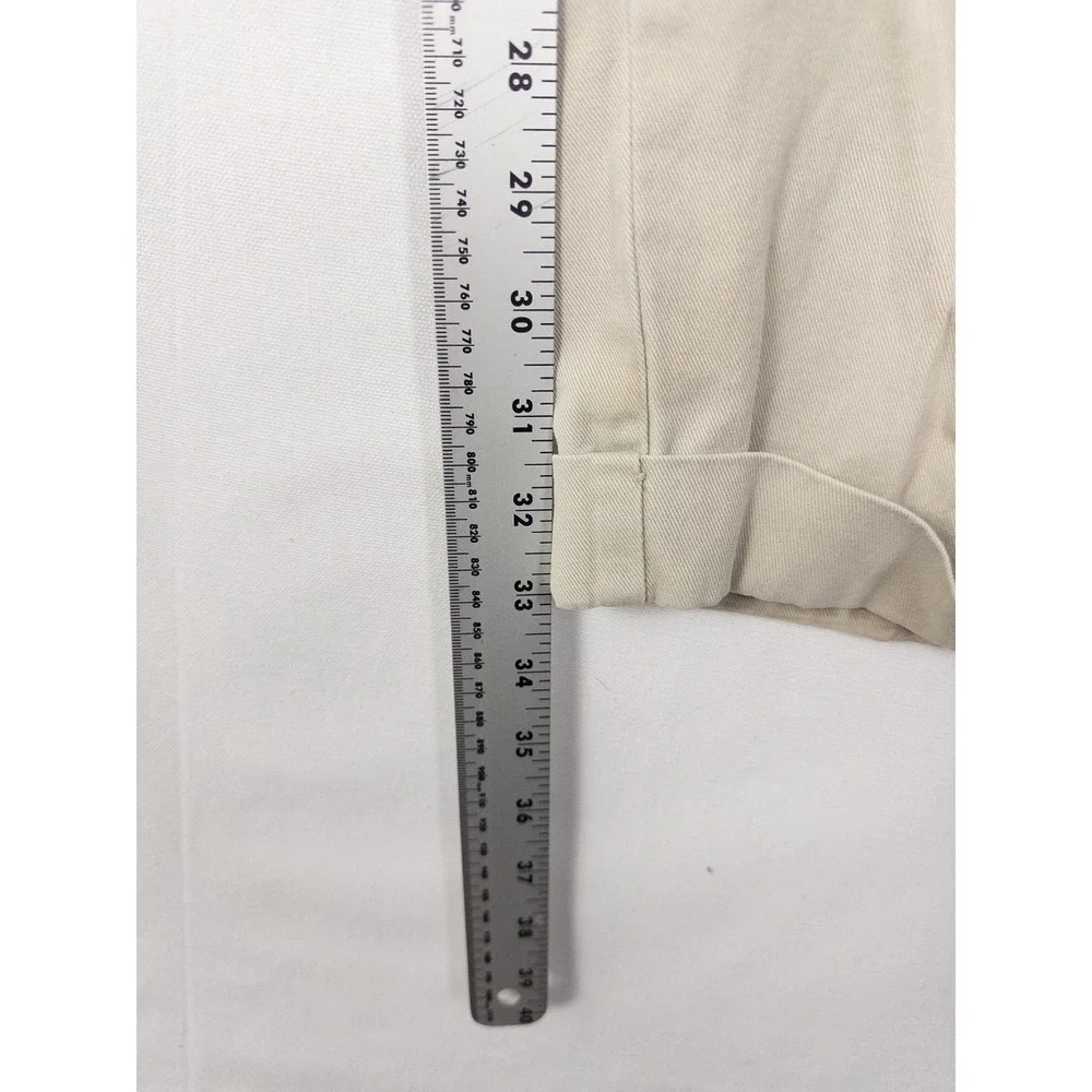 VTG Polo Ralph Lauren Pants‎ Mens 40x32 Beige Pleated Casual Cotton Chino